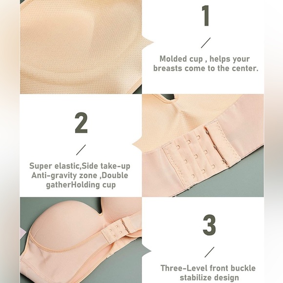 New, Never Used, 2 Pieces Strapless Pushup Bras Front Buckle Lift Bra. - Picture 4 of 6